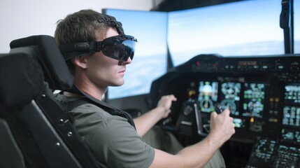 Virtual AI Cockpit with Harness and Feedback Monitors