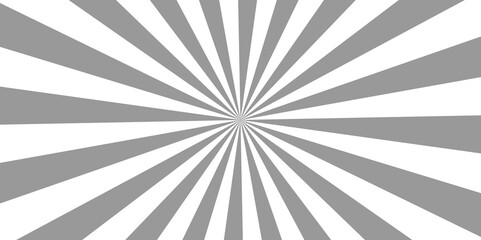 Retro abstract explosion white and gray vintage ray sunrise star sunbeam texture background. vector illustration circle light banner cartoon add design.	