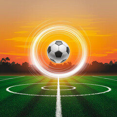 World Football Day Global Celebration of Soccer Earth as a Soccer Ball in Stadium Emphasizing the Excitement and Energy of the Gam