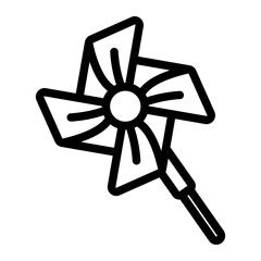 pinwheel Line Icon