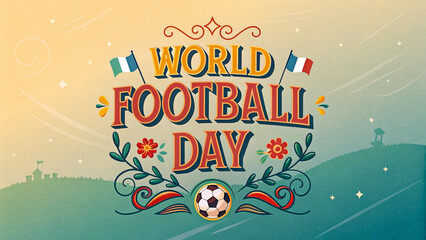 World Football Day Global Celebration of Soccer Earth as a Soccer Ball in Stadium Emphasizing the Excitement and Energy of the Gam
