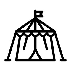 tent Line Icon