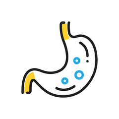 Multi color icon for stomach