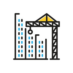 Multi color icon for construction