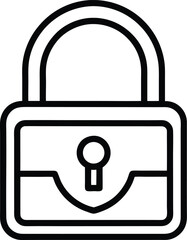 Secure Lock Outline: Safety Icon

