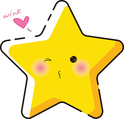 cute star cartoon sticker
