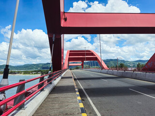 Jayapura-Indonesia, May 12 2025 : Youtefa Bridge is one of the bridges in Papua Province that...
