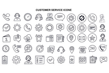 Web icon set: a vector collection of business, computer, media, and mobile symbols for internet design, featuring line art illustrations of phone, camera, money, car, laptop, music, and video