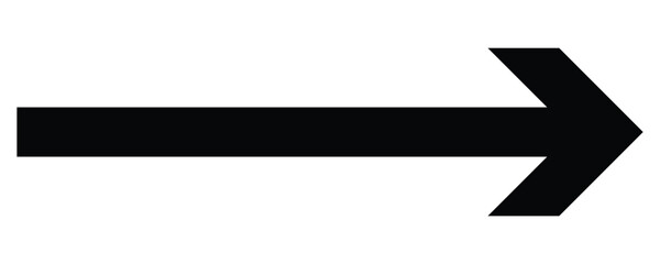 Fototapeta premium Long arrow icon. Long arrow vector icon in black. Flat style arrow symbol on the background. Vector illustration. EPS 10