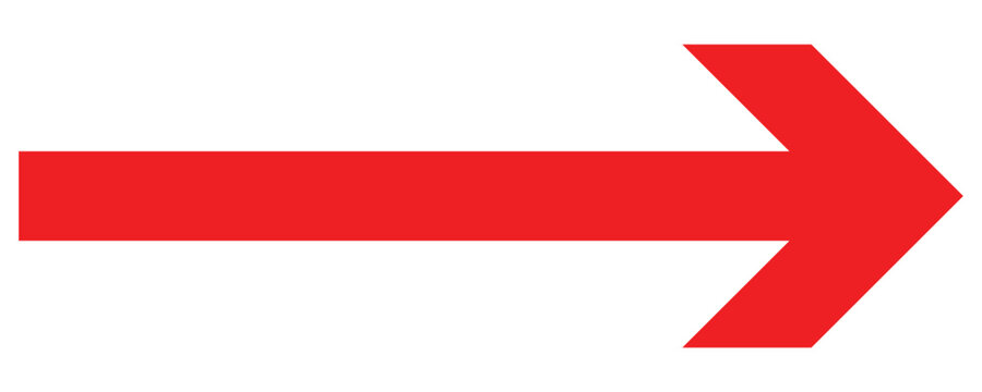 Red arrow icon on white background. Red arrow icon for your web site design, logo, app, UI. Direction symbol. Arrow symbol vector eps 10