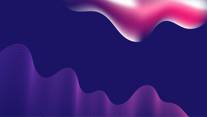 Gradient Colorful Wavy Lines Background Art