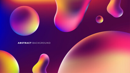 Colorful Vibrant Liquid Blurred Tone Background