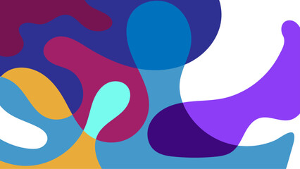 Abstract Colorful Fluid Shapes in a Vibrant Modern Design Composition