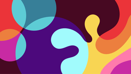 Abstract Colorful Fluid Shapes in a Vibrant Modern Design Composition