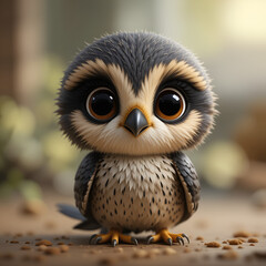 Naklejka premium great horned owl in flight