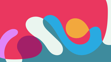 Abstract Colorful Fluid Shapes in a Vibrant Modern Design Composition