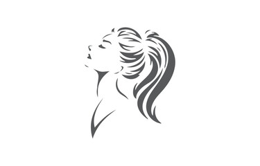 Beauty Care Woman Face Icon Logo Design – Elegant SVG Art File for Skincare, Spa, Cosmetics, Wellness, and Digital Branding Use