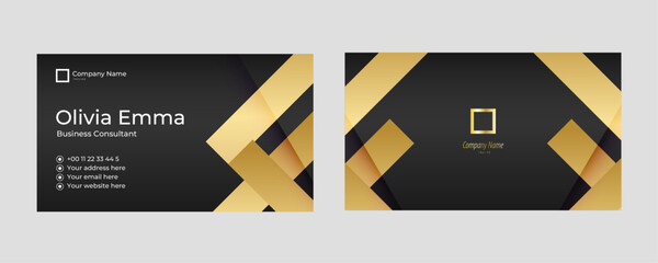 Classic Golden Business Card Template Design