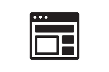 User Interface icon silhouette vector with white background