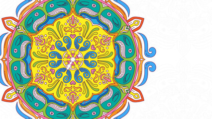 Colorful Elegant Mandala Pattern Background