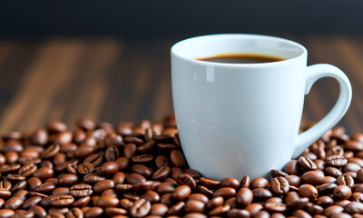 Freshly Brewed Coffee in a White Cup