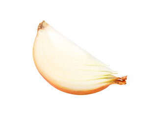onion slice isolated on white background	