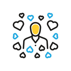 Obraz premium Multi color icon for modest