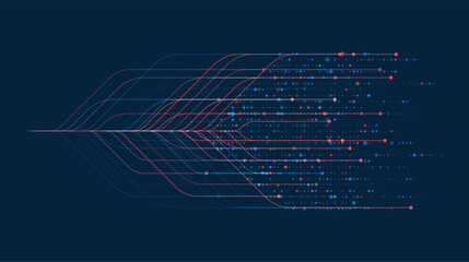 Big data visualization. Social network, financial analysis of complex databases. Data mining. Vector technology background. Information analytics concept.