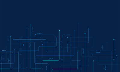 Digital technology background. Concept with technology line. Circuit board background technology
