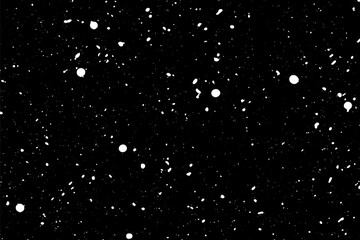 Christmas snow. Falling snowflakes on a dark background. Snowfall. Vector illustration.