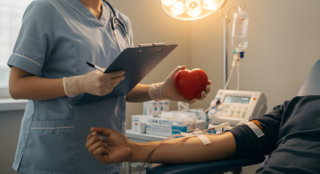 Heartfelt Donation: Giving Blood, Saving Lives - Powered by Adobe