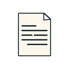 Vector Paper File Illustration Featuring Dark Outline and Simple Text Layout Design