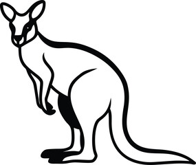 kangaroo vector silhouette
