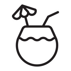 coconut Line Icon