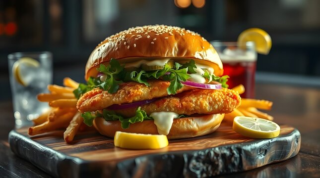 cheese chiken burger
