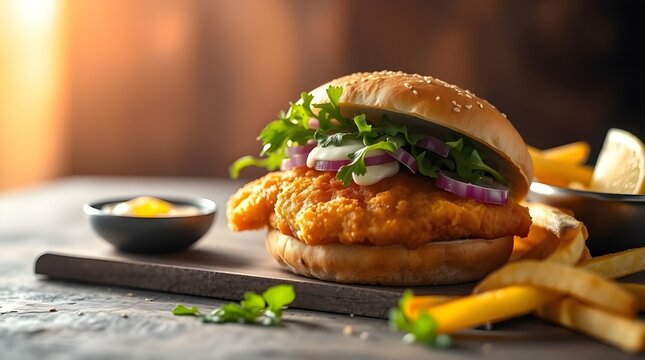 cheese chiken burger