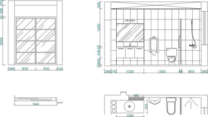 vector illustration of architectural design of interior furniture of modern residential room