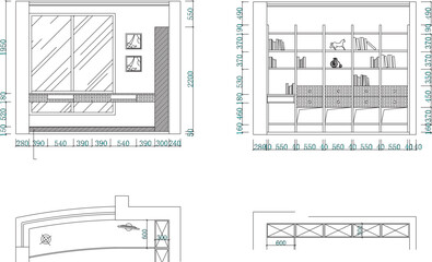vector illustration of architectural design of interior furniture of modern residential room