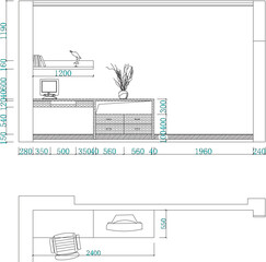 vector illustration of architectural design of interior furniture of modern residential room