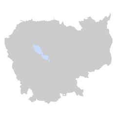 Fototapeta premium map of Cambodia shadow