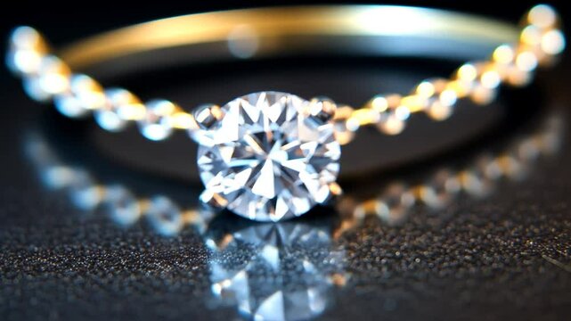 Close-up of a diamond solitaire pendant