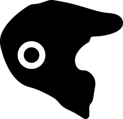 Motorcycle helmet icon in flat style. isolated on transparent background