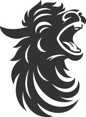Fototapeta premium Alpaca head vector animal silhouette drawing artwork
