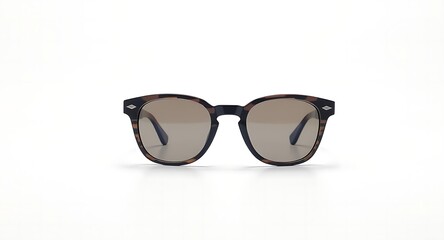 Brown Sunglasses on White Background