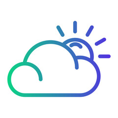 sun Line Gradient Icon