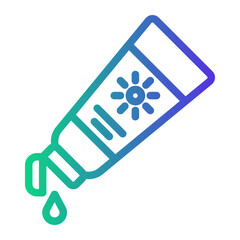sunscreen Line Gradient Icon