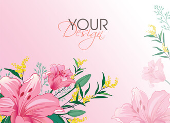 vector illustration of a floral background