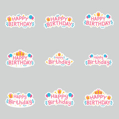 Happy Birthday Stickers