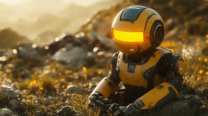 Robot in Golden Meadow