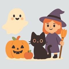 halloween characters set